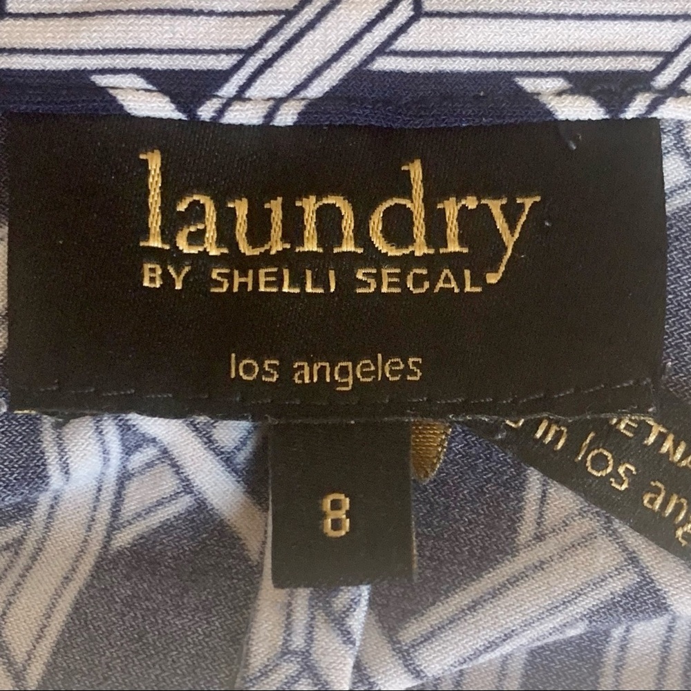 LAUNDRY BY SHELLI SEGAL Blue Jersey Dress - Picture 3 of 16
